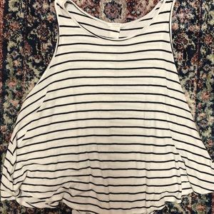 🐼 Anthro Striped Swing Tank, Button Back